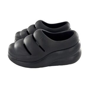 UGG Sport Yeag Clog Women Black Platform Slip On Gorpcore Size 7 Foam EUC Casual